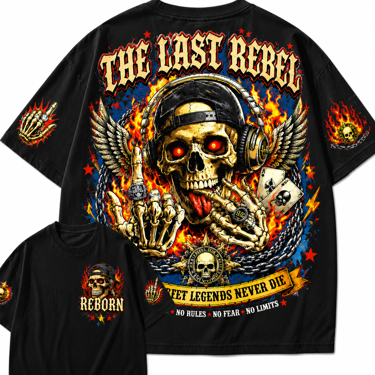 Rebel Forever Skull Graphic Tee