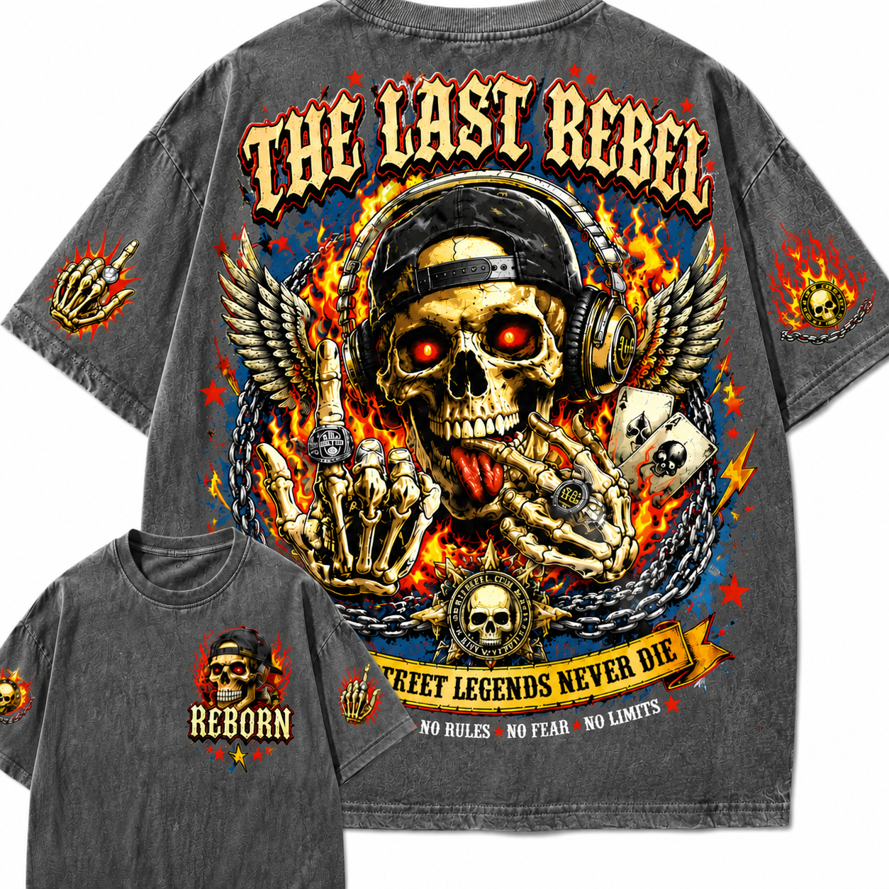Rebel Forever Skull Graphic Tee