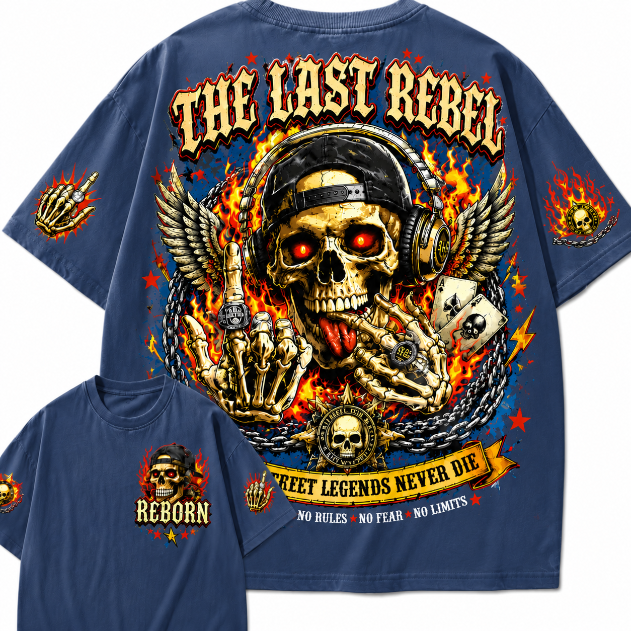 Rebel Forever Skull Graphic Tee