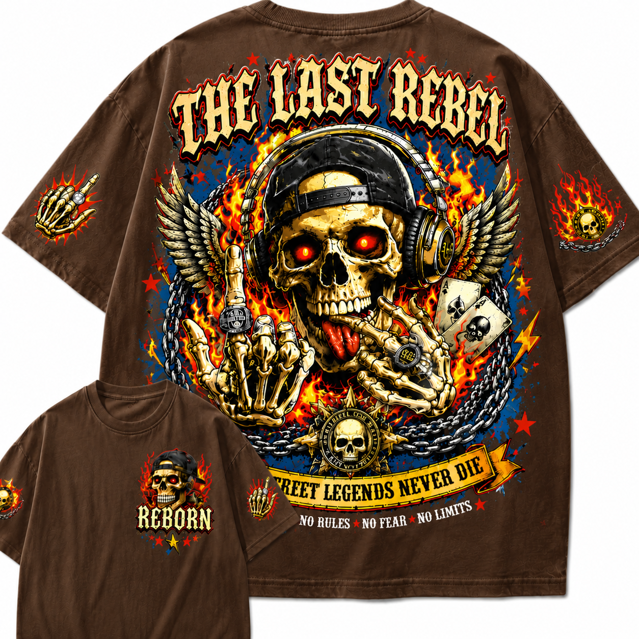 Rebel Forever Skull Graphic Tee