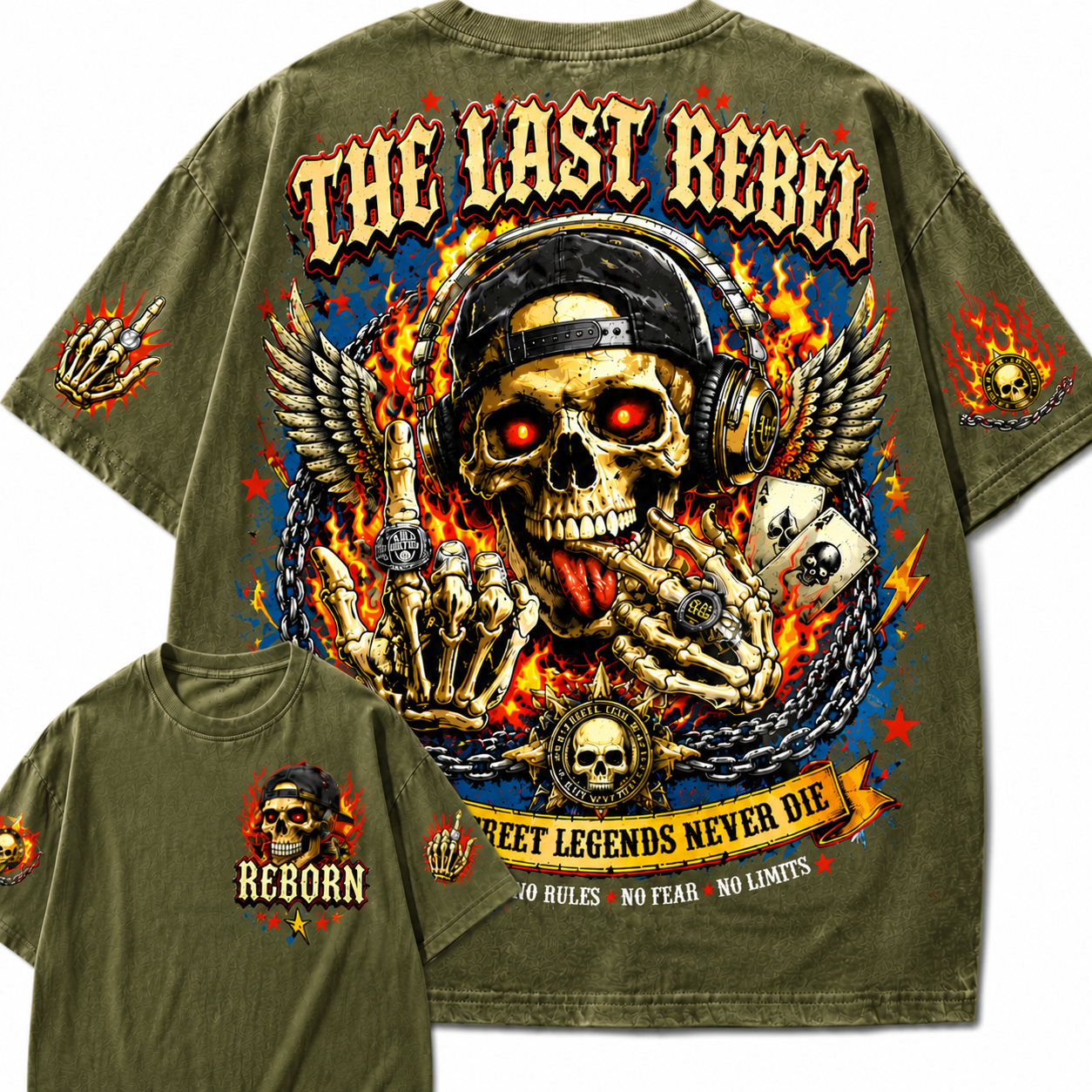 Rebel Forever Skull Graphic Tee
