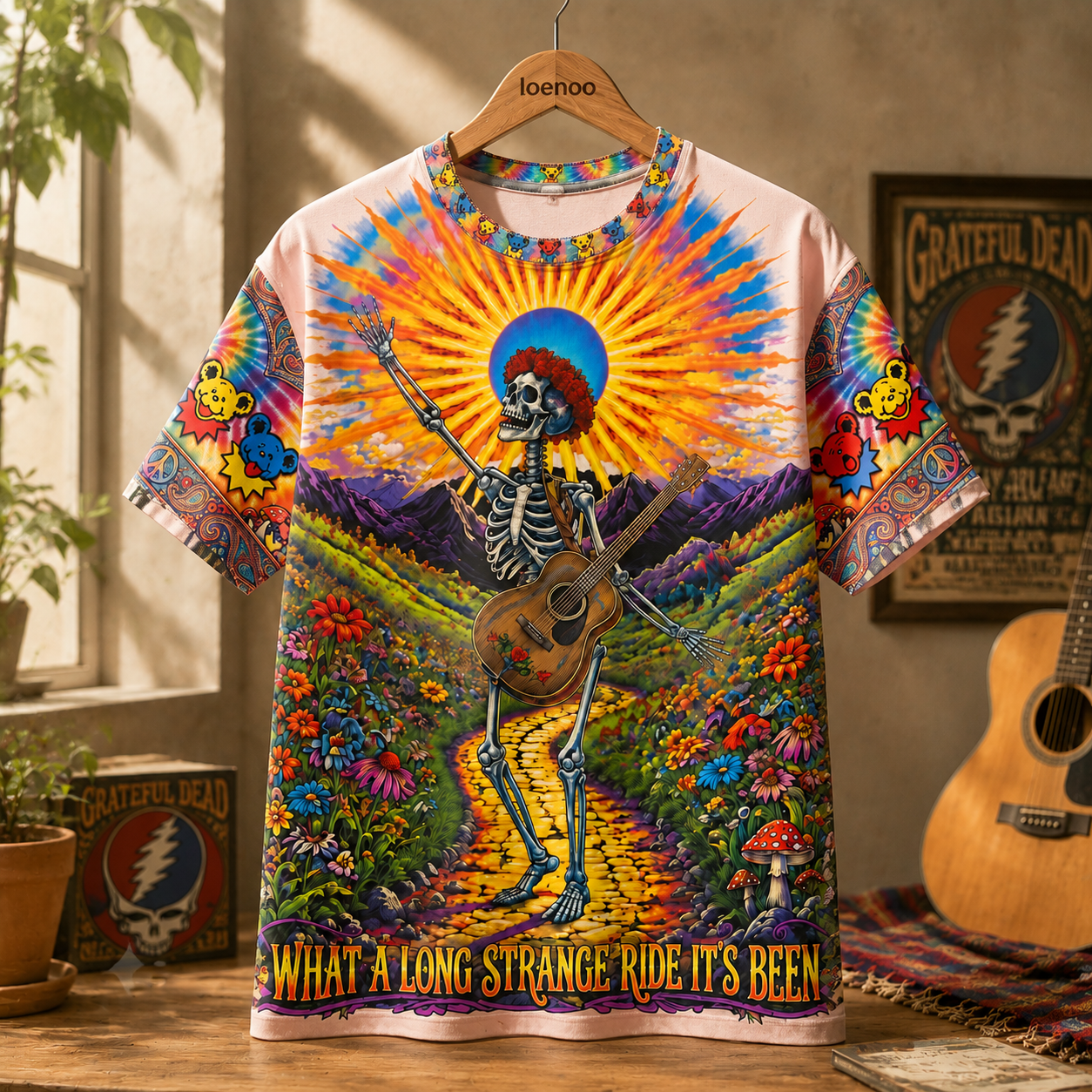 Grateful Dead Skeleton Psychedelic Tee