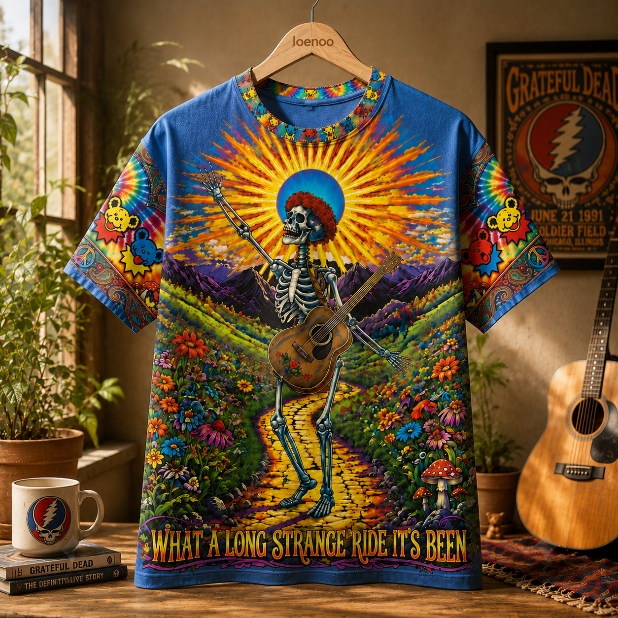 Grateful Dead Skeleton Psychedelic Tee