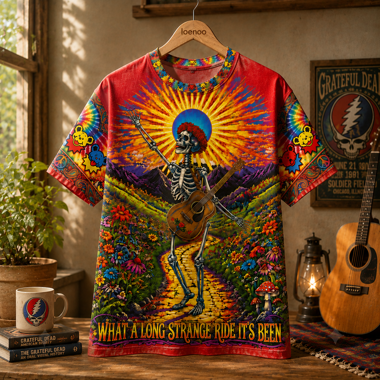 Grateful Dead Skeleton Psychedelic Tee