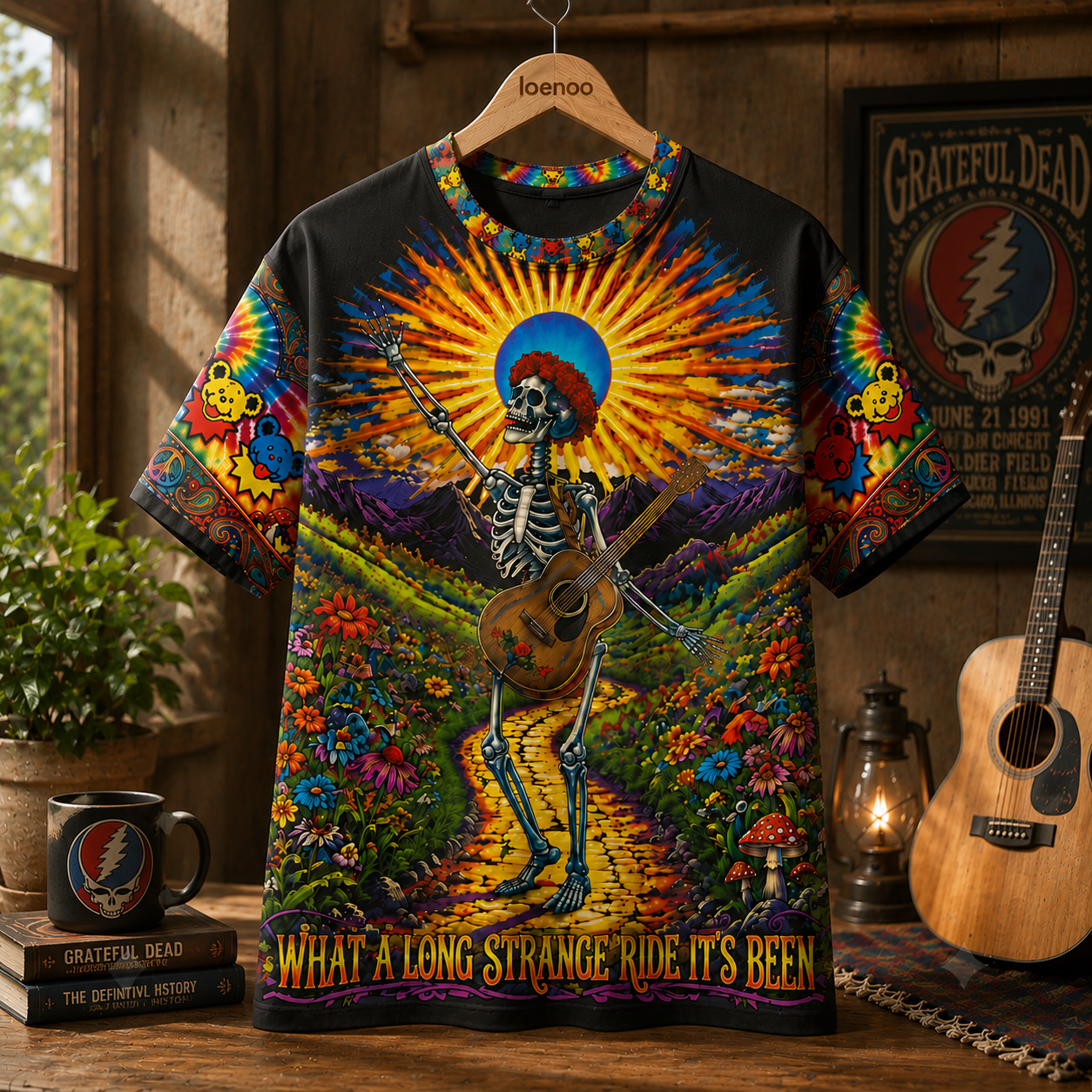 Grateful Dead Skeleton Psychedelic Tee