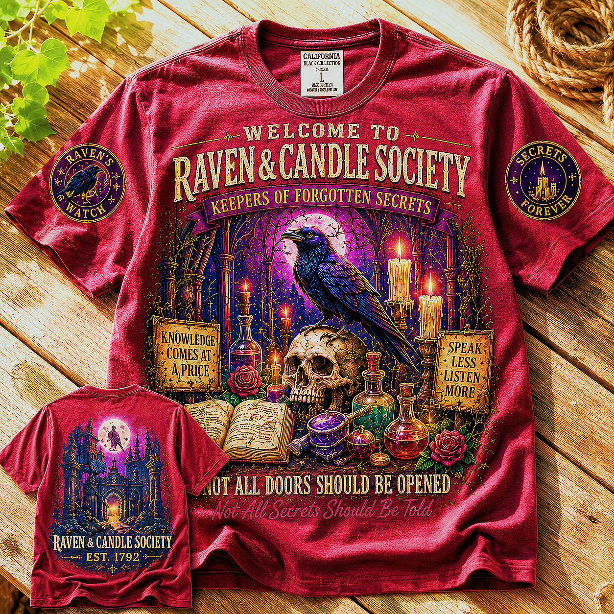 Raven & Candle Society Gothic T-Shirt
