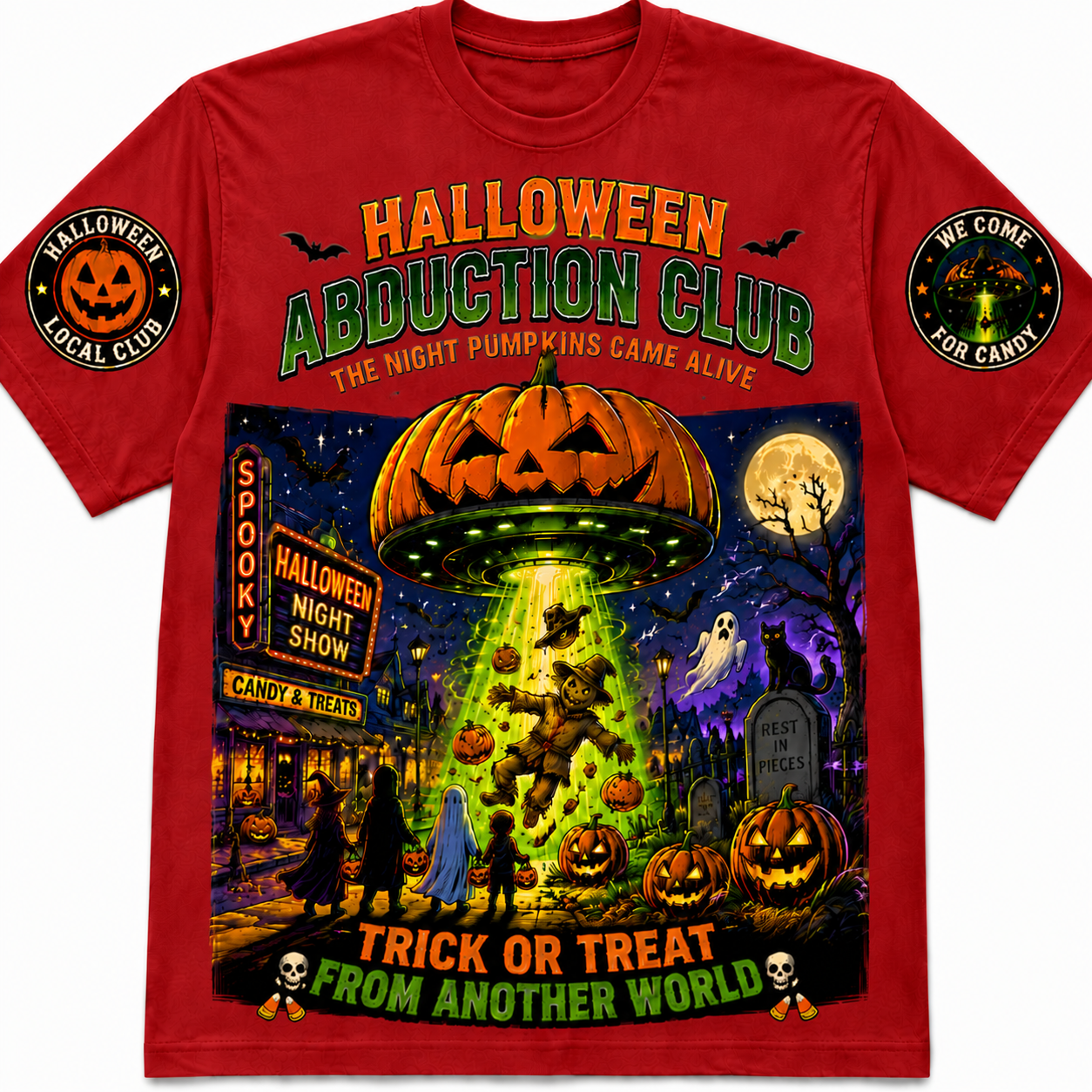 Halloween Abduction Club UFO Tee