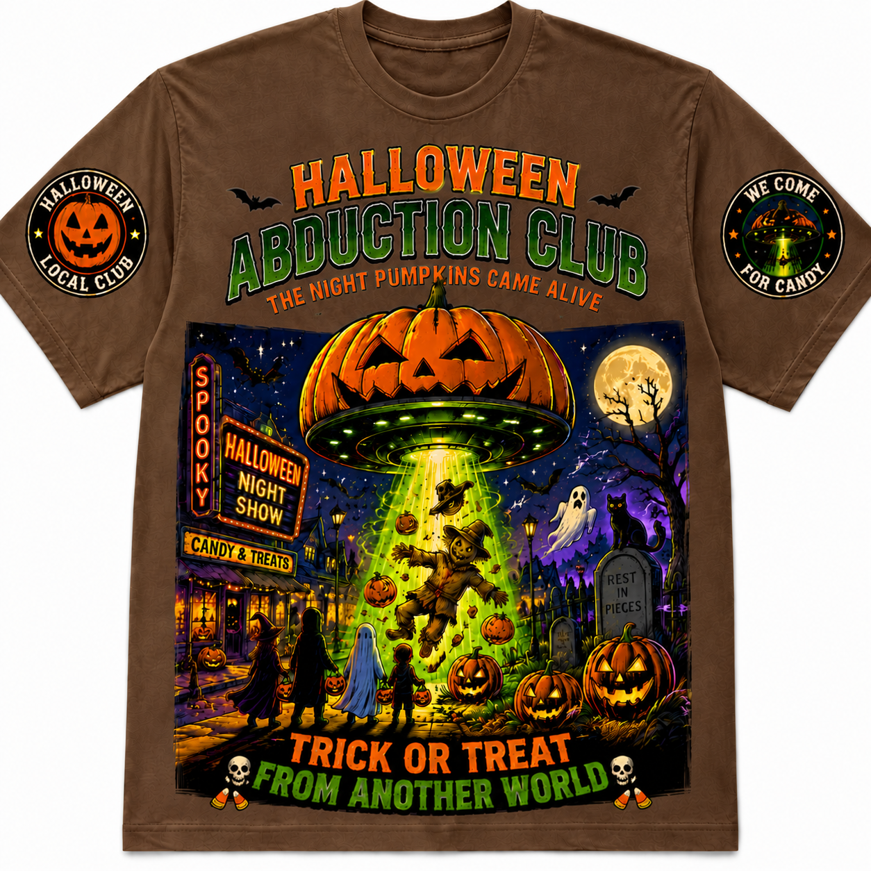 Halloween Abduction Club UFO Tee