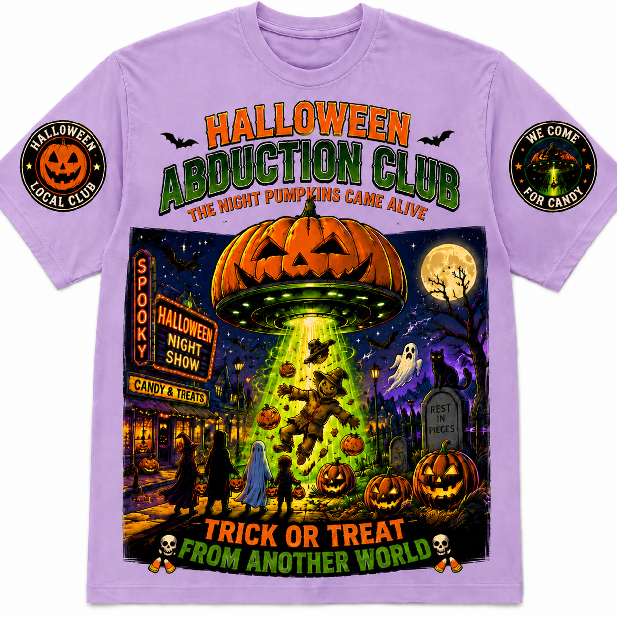 Halloween Abduction Club UFO Tee