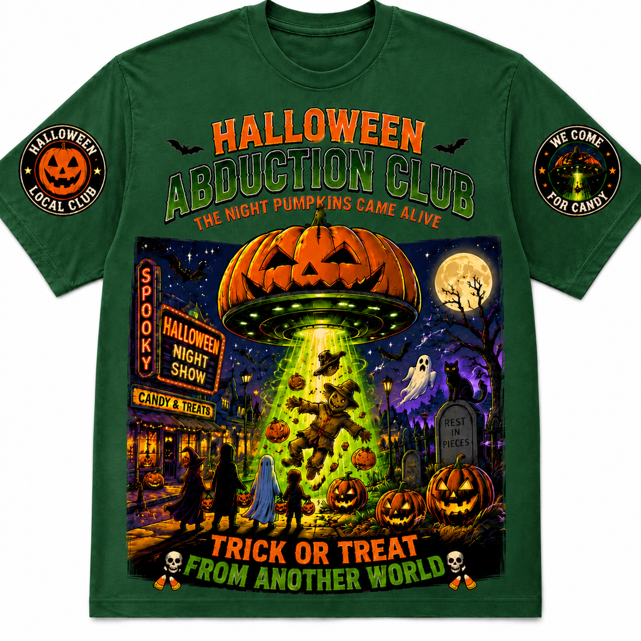 Halloween Abduction Club UFO Tee