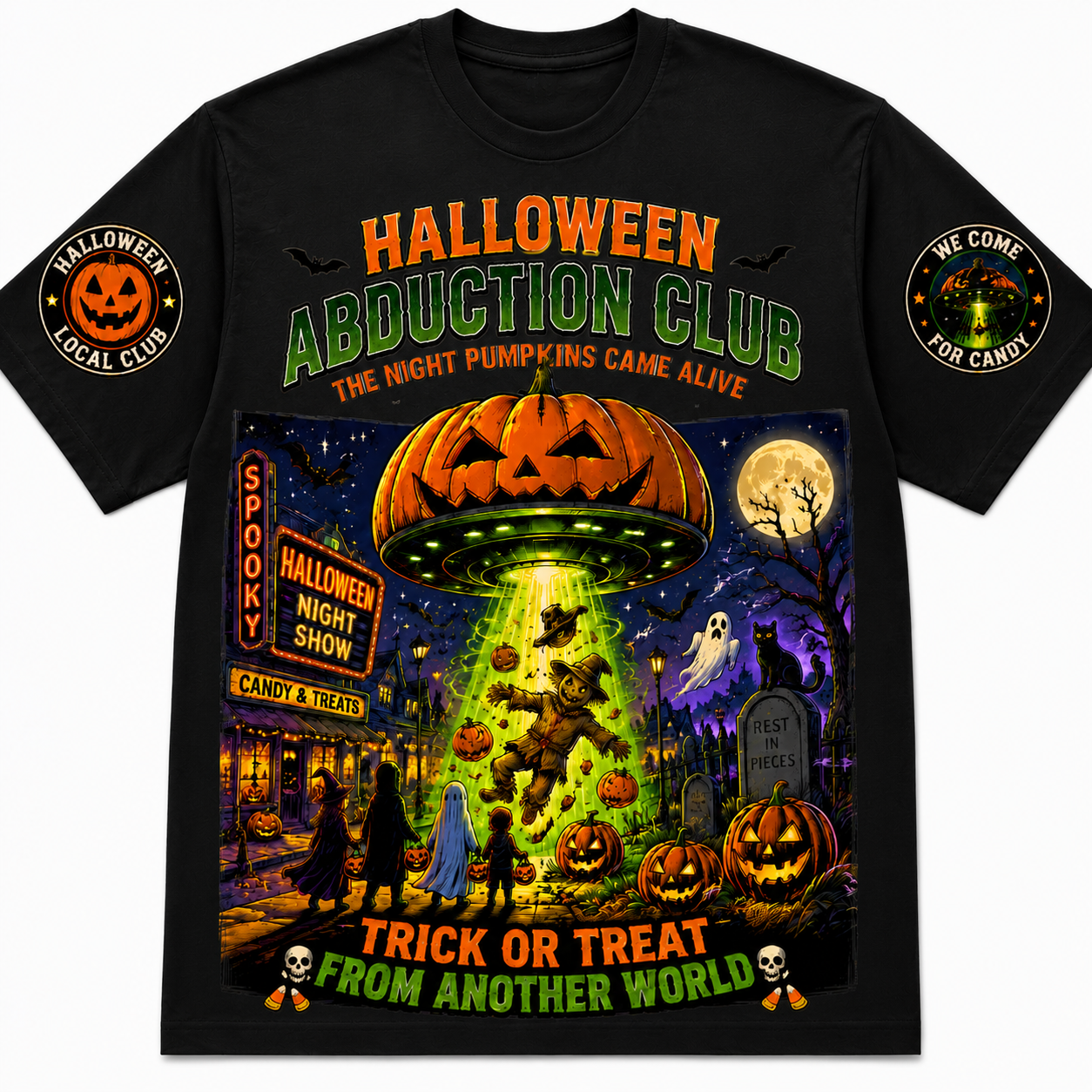 Halloween Abduction Club UFO Tee
