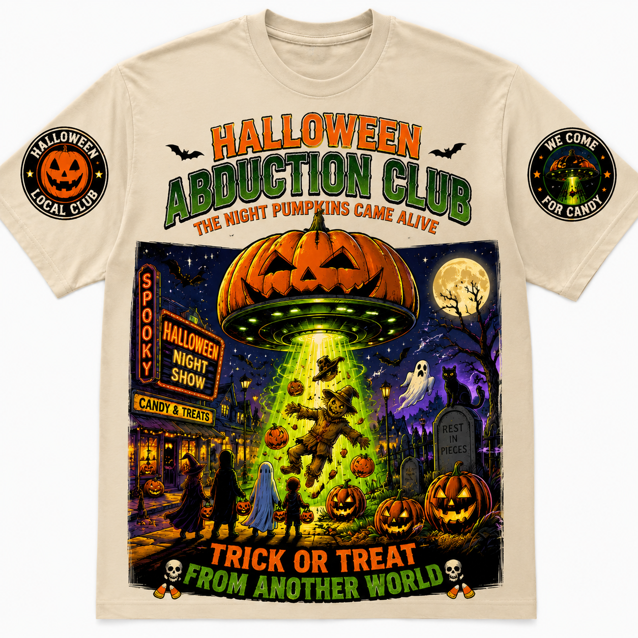 Halloween Abduction Club UFO Tee