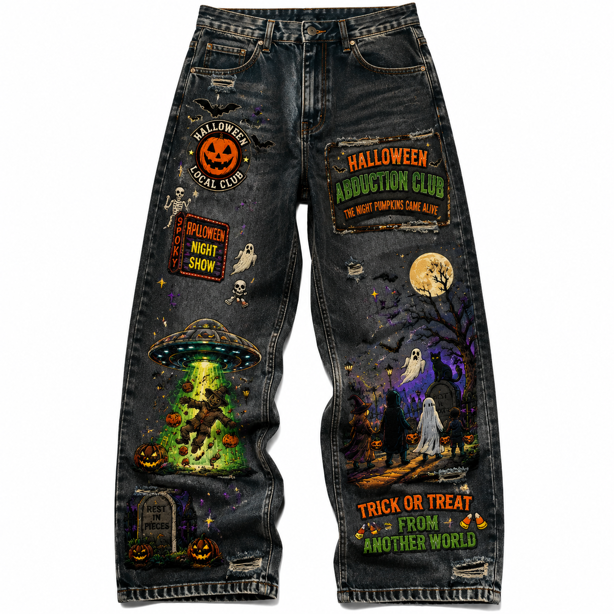 Halloween Abduction Club Jeans