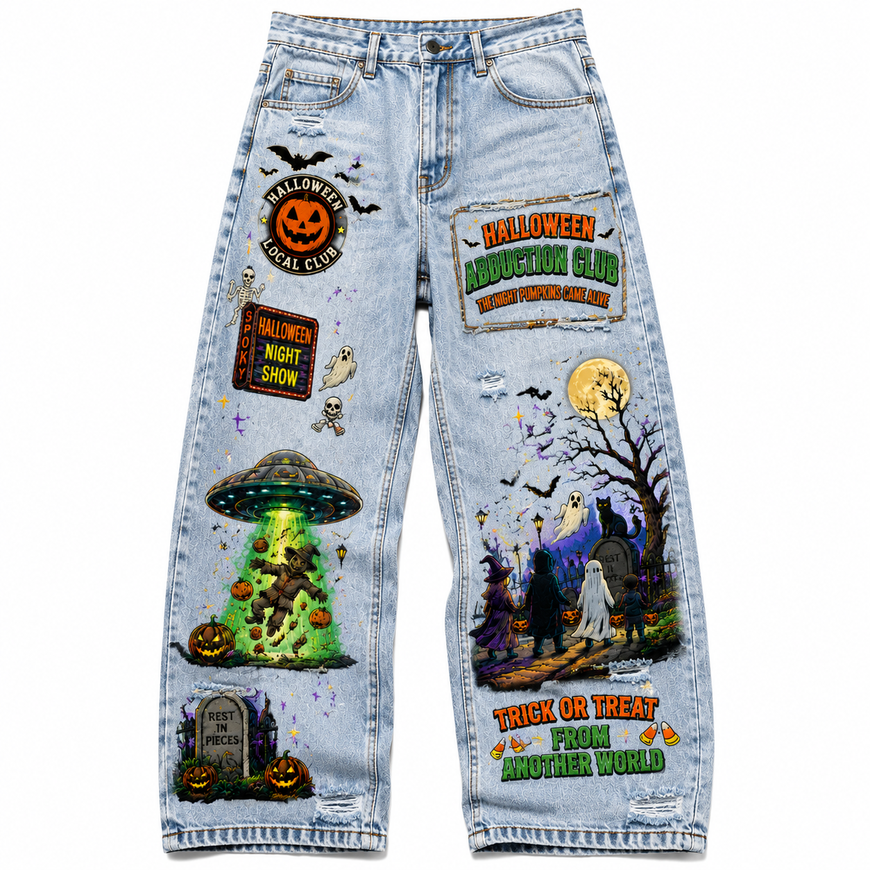 Halloween Abduction Club Jeans