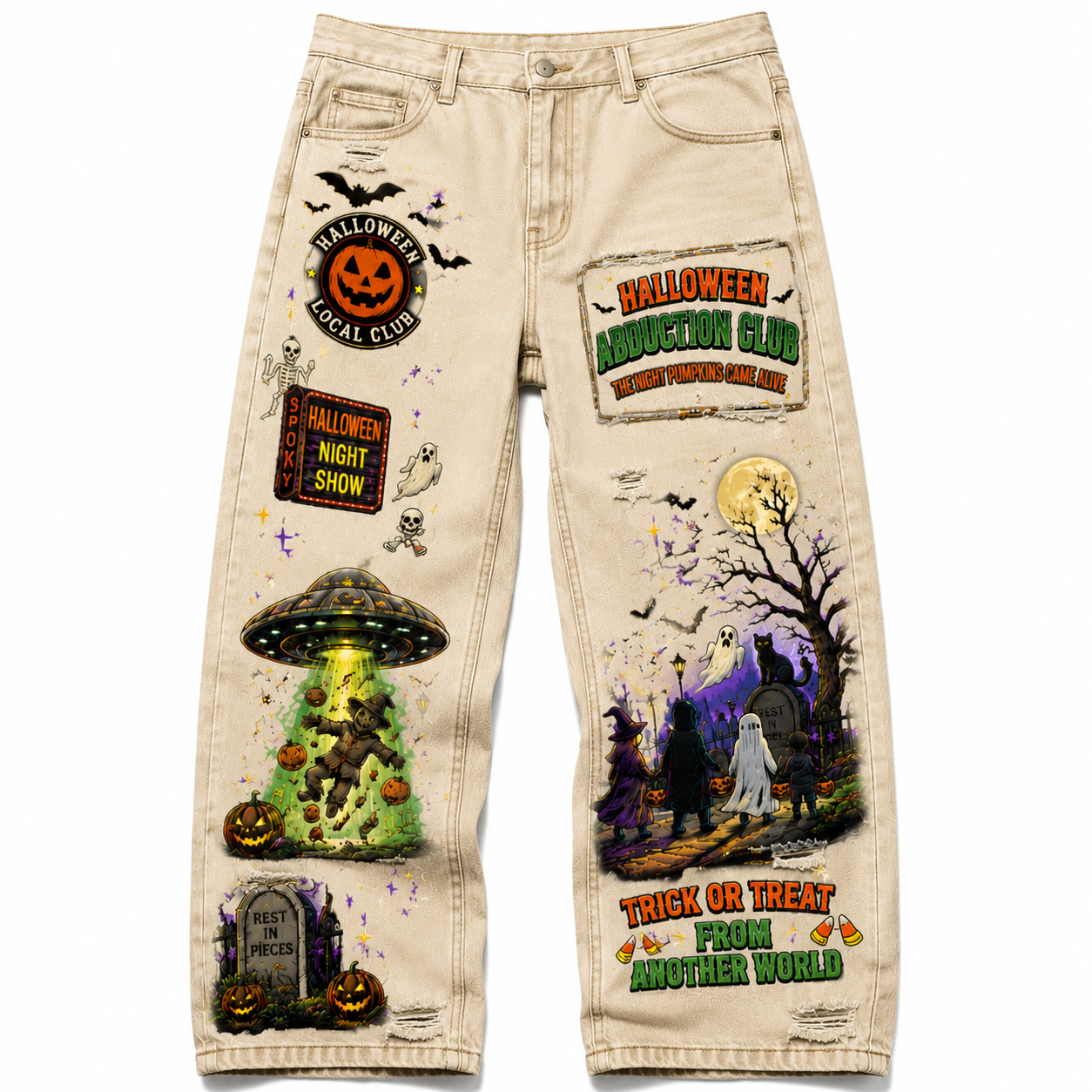 Halloween Abduction Club Jeans