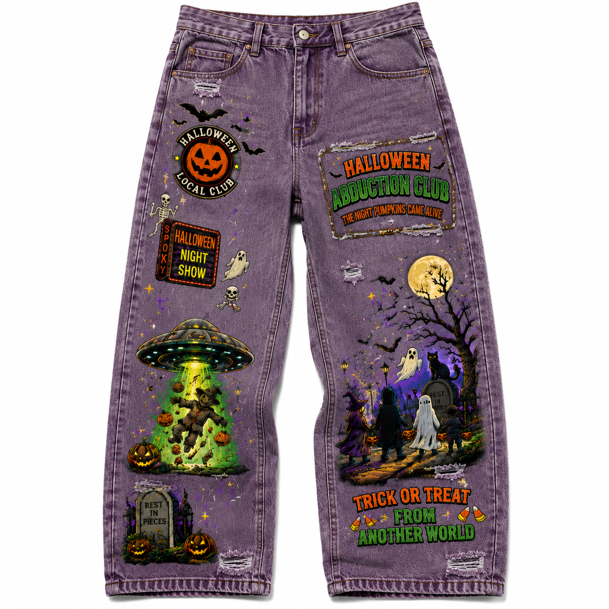 Halloween Abduction Club Jeans