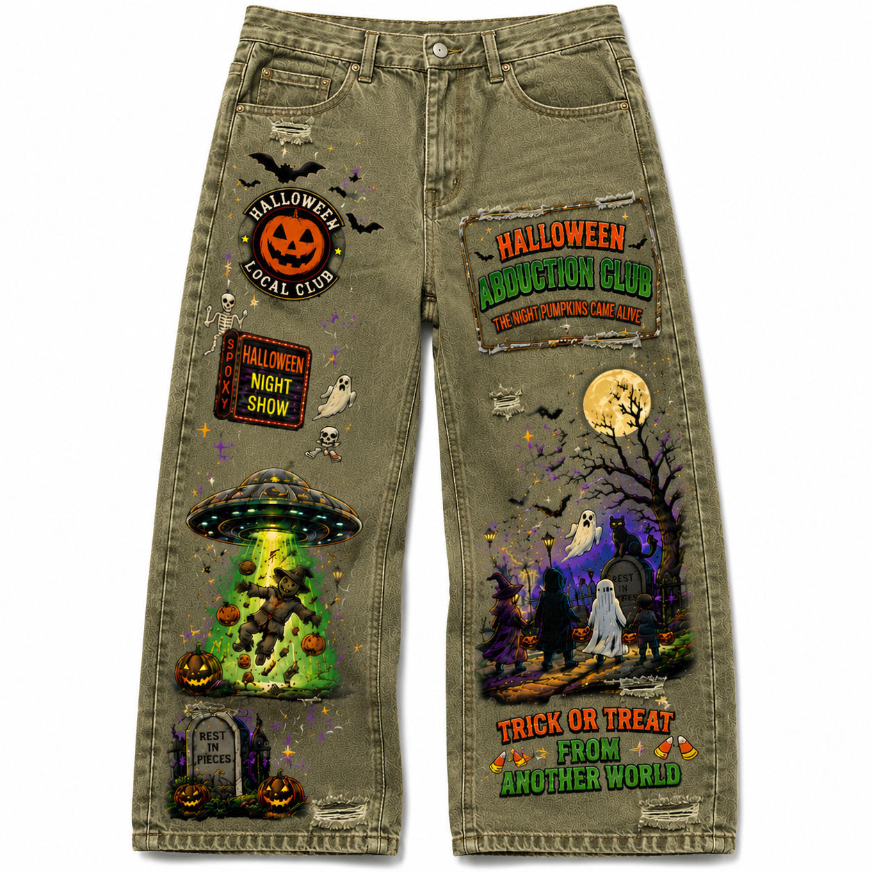 Halloween Abduction Club Jeans
