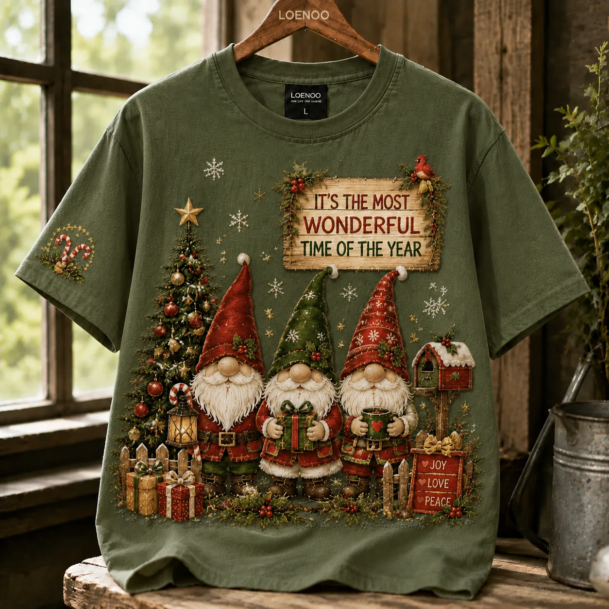 Cozy Christmas Gnome Holiday T-Shirt