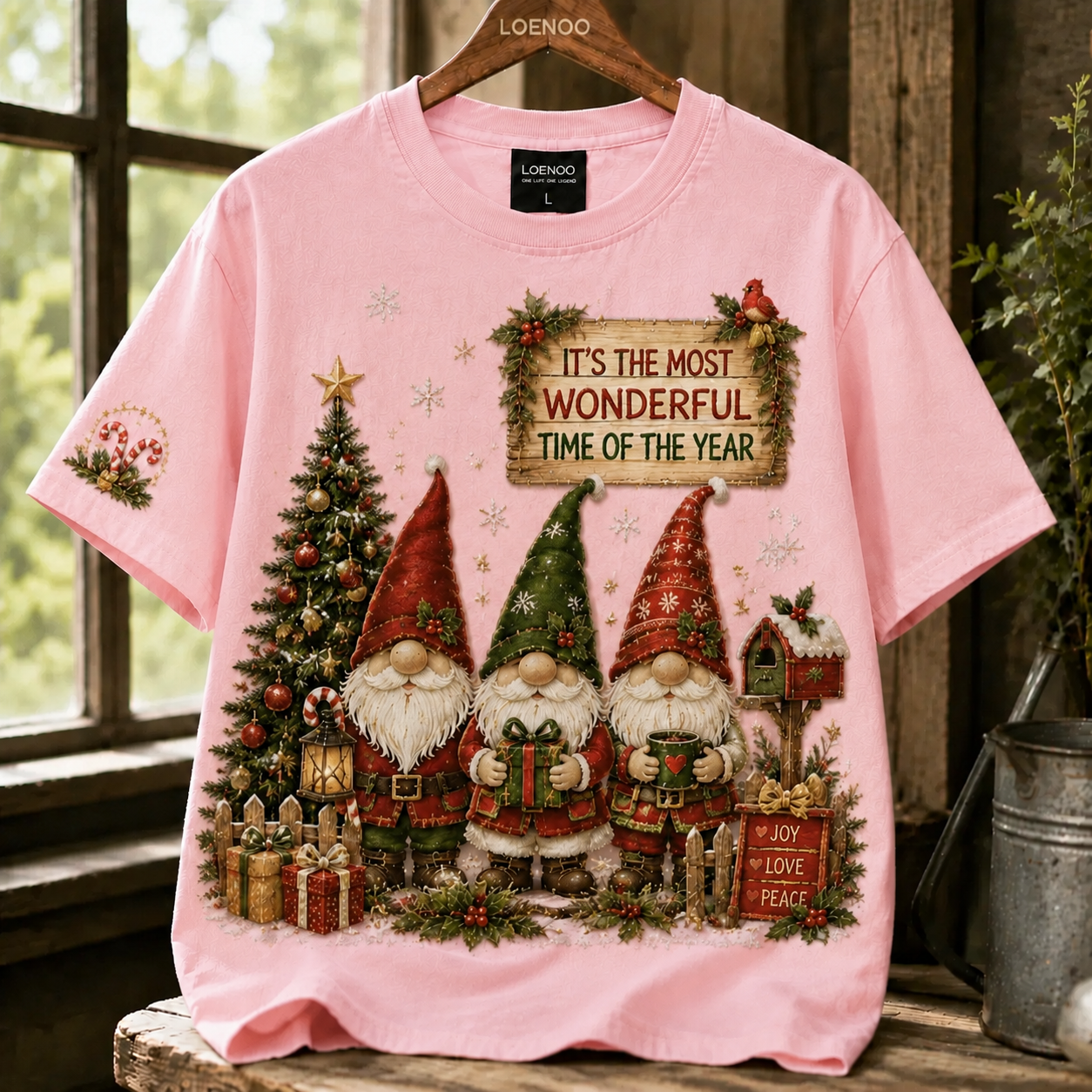 Cozy Christmas Gnome Holiday T-Shirt