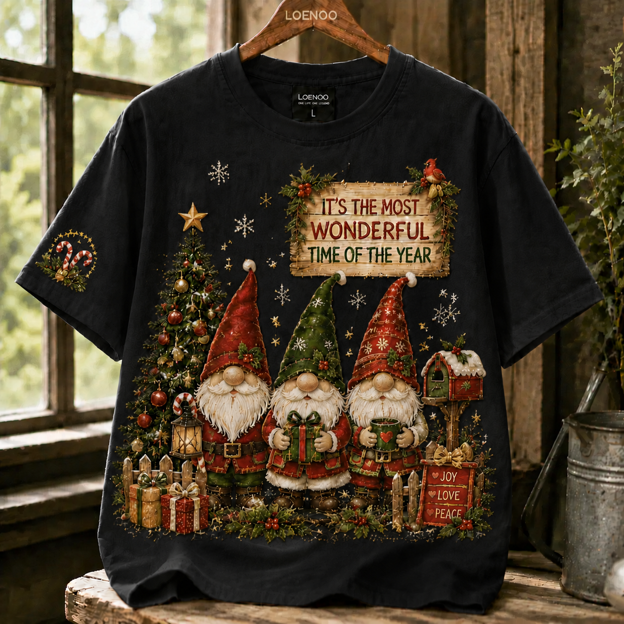 Cozy Christmas Gnome Holiday T-Shirt
