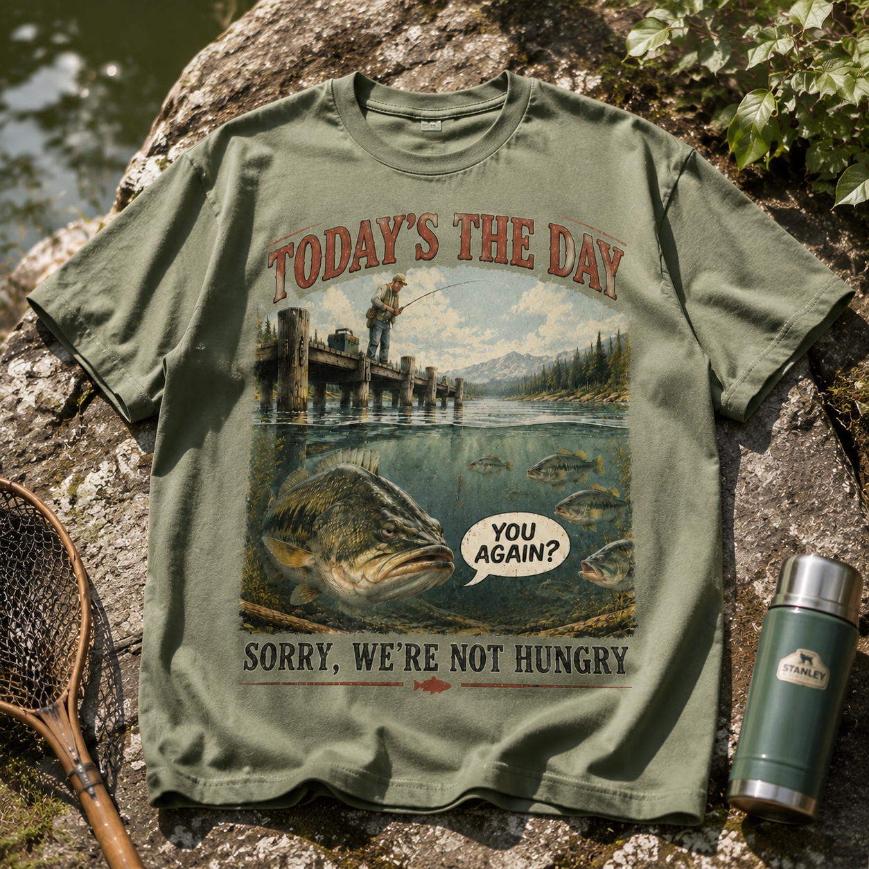 Fishing “Today’s The Day” Funny Bass T-Shirt