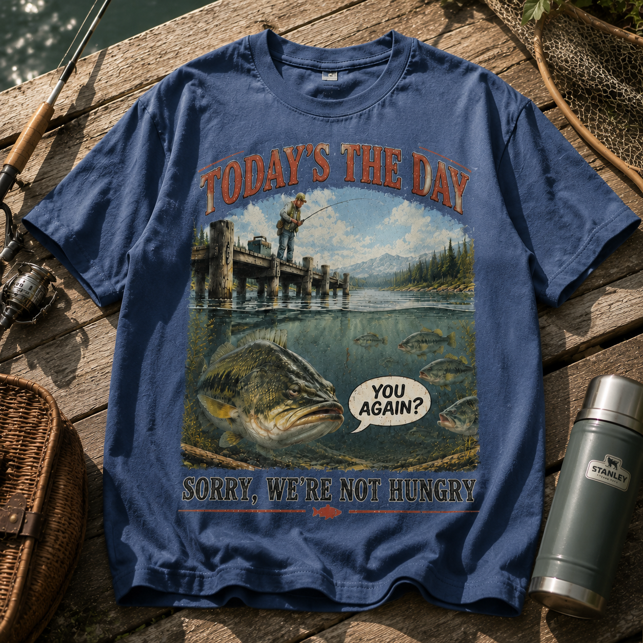Fishing “Today’s The Day” Funny Bass T-Shirt