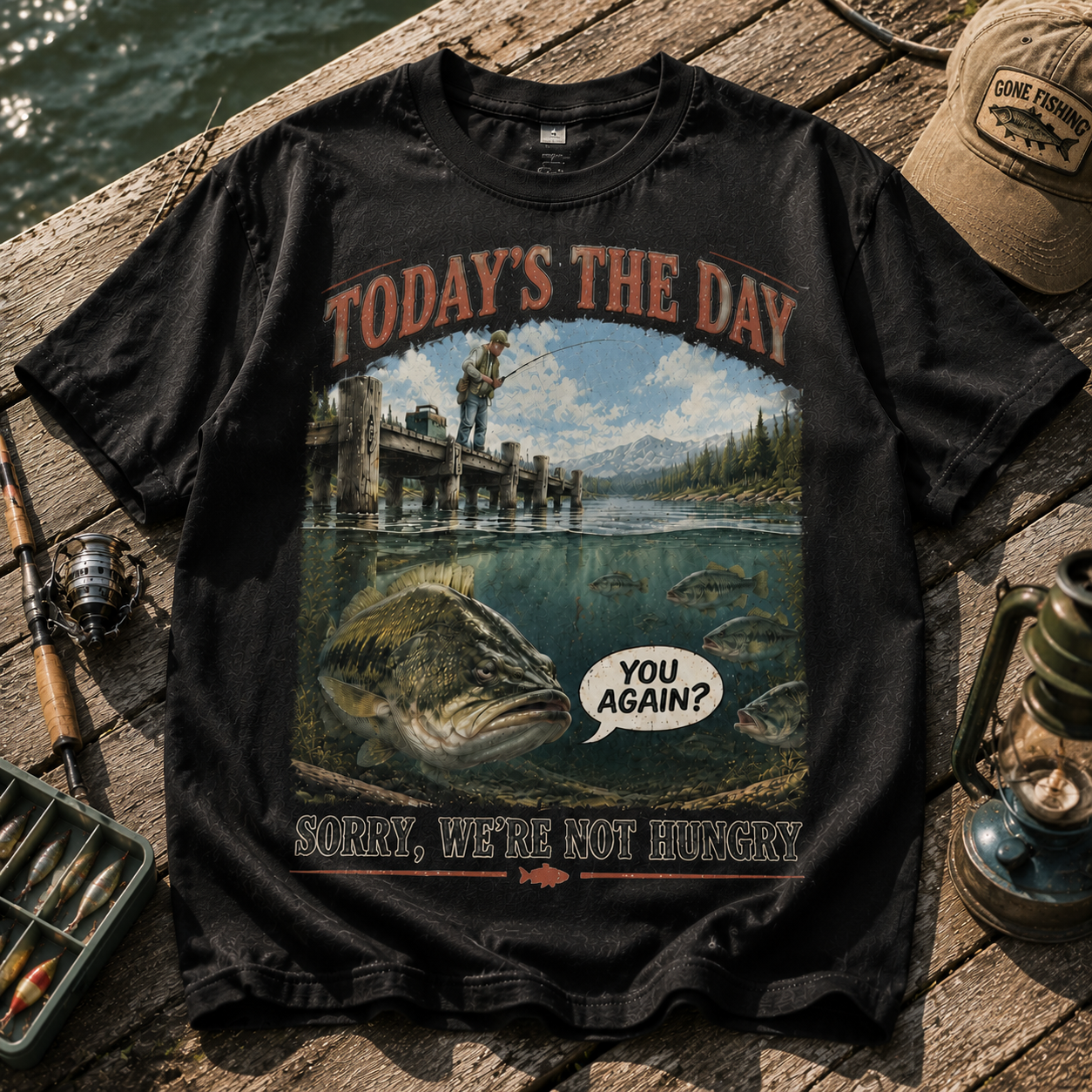 Fishing “Today’s The Day” Funny Bass T-Shirt