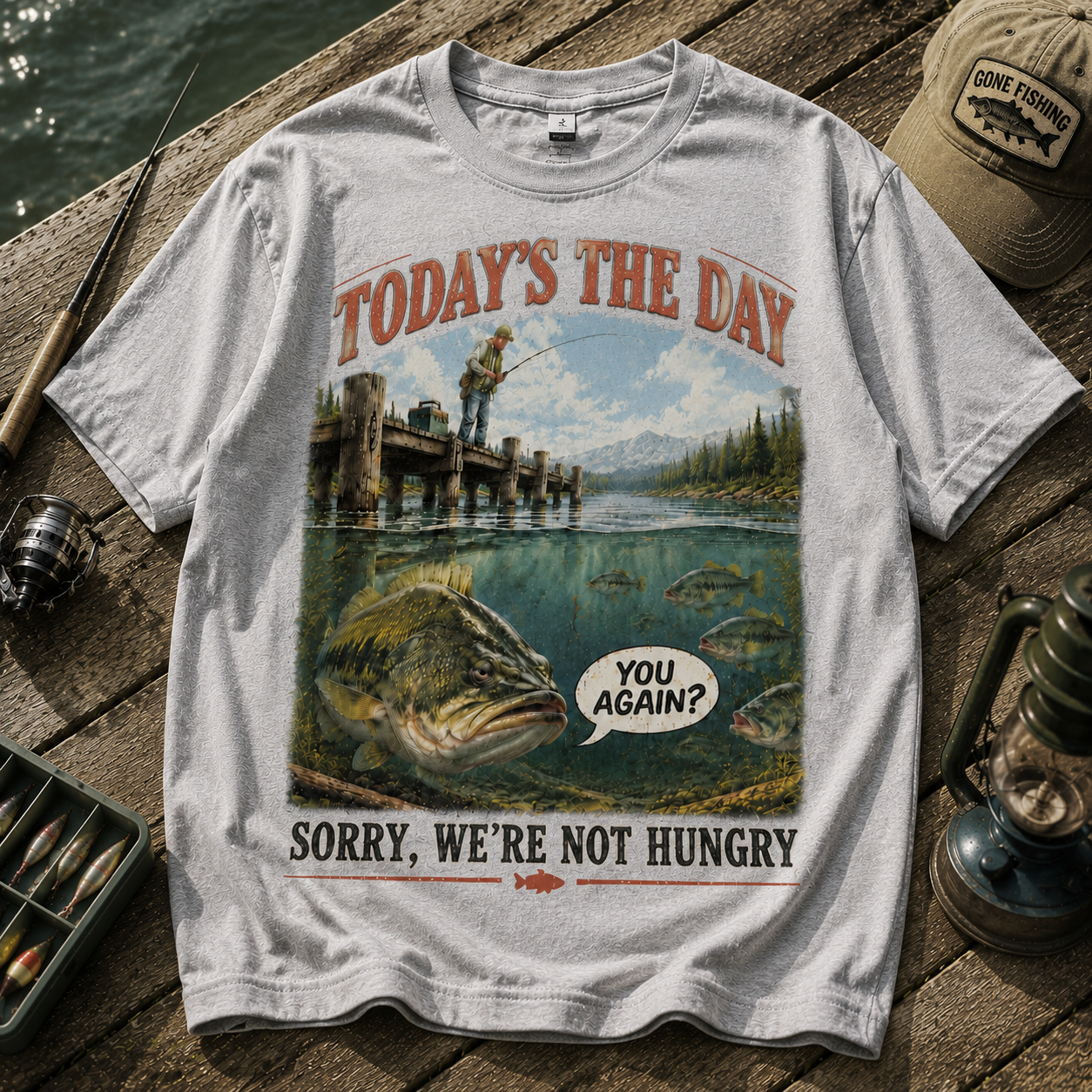Fishing “Today’s The Day” Funny Bass T-Shirt