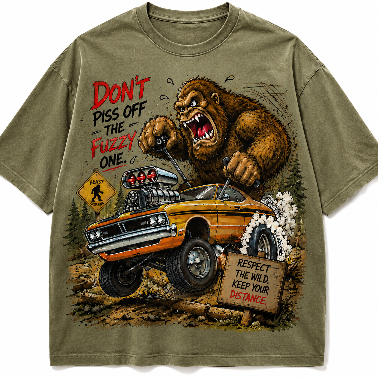 Don’t Piss Off The Fuzzy One Bigfoot Monster T-Shirt