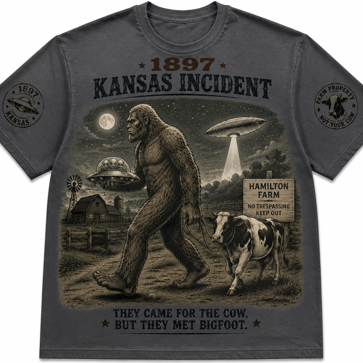 1897 Kansas Incident Bigfoot Mystery T-Shirt