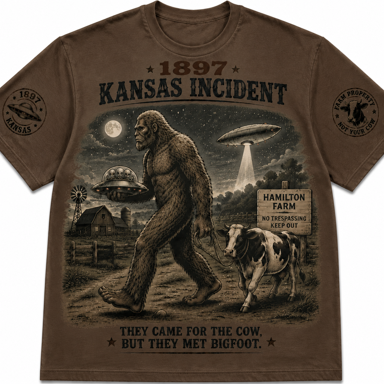 1897 Kansas Incident Bigfoot Mystery T-Shirt
