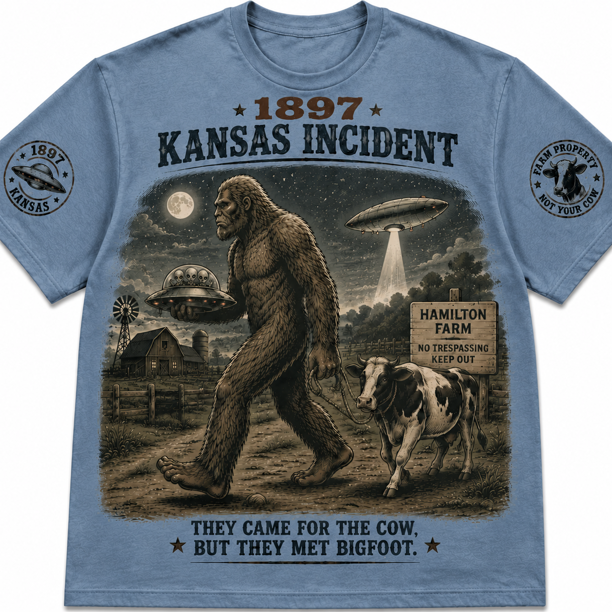 1897 Kansas Incident Bigfoot Mystery T-Shirt