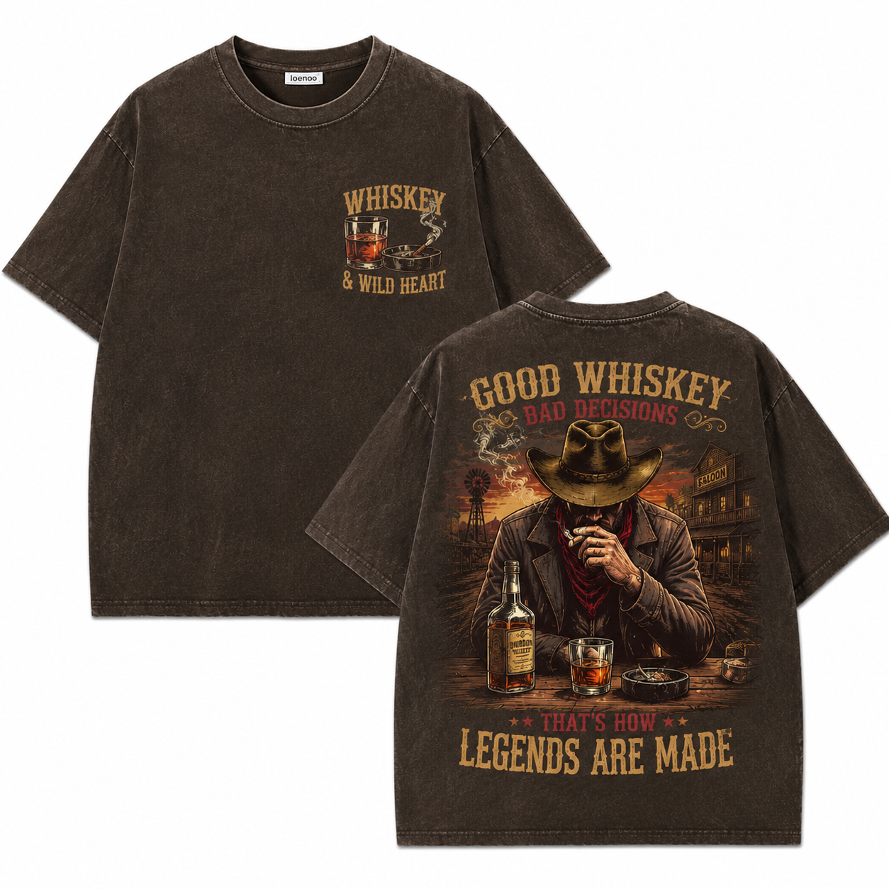 Western Whiskey Cowboy Graphic Tee