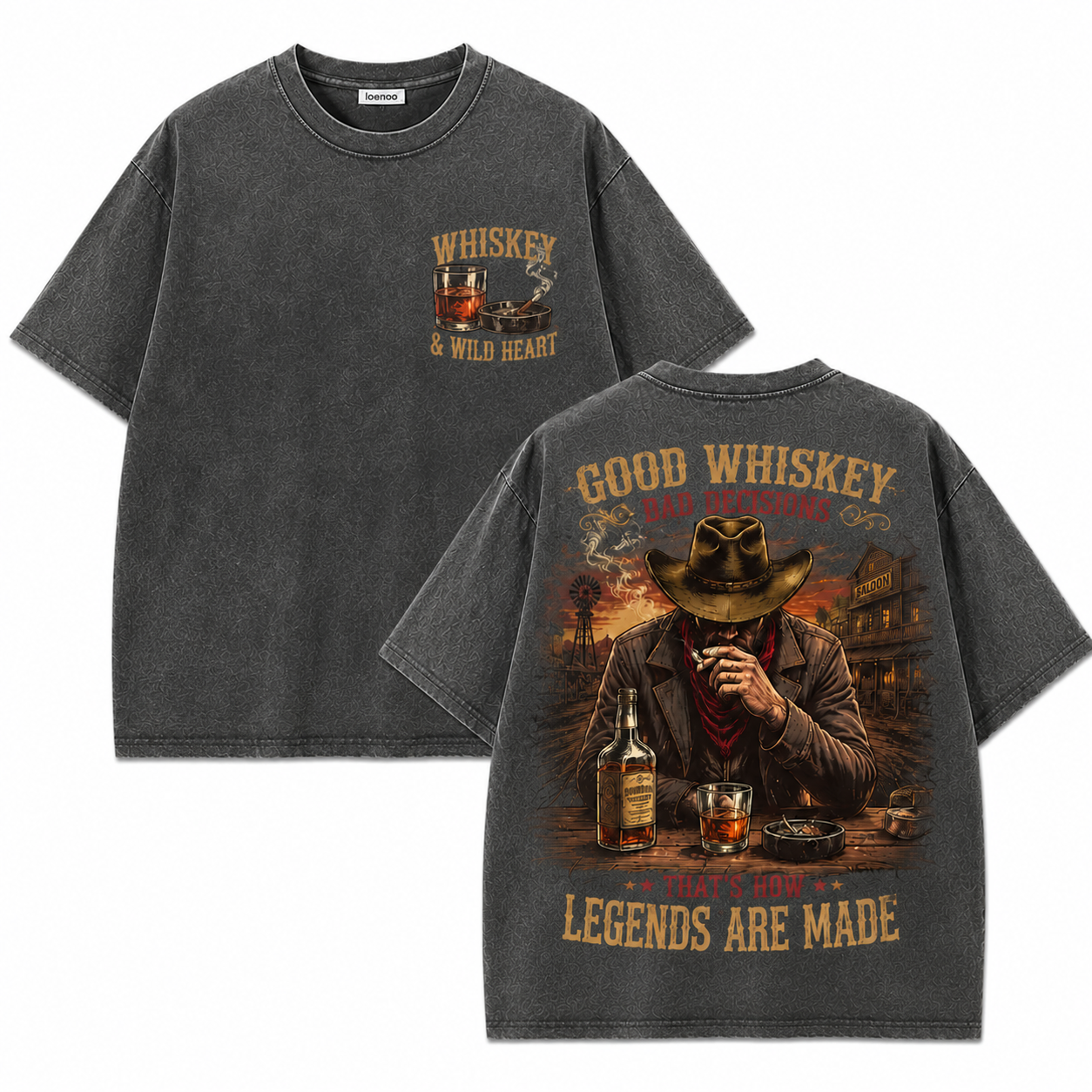 Western Whiskey Cowboy Graphic Tee