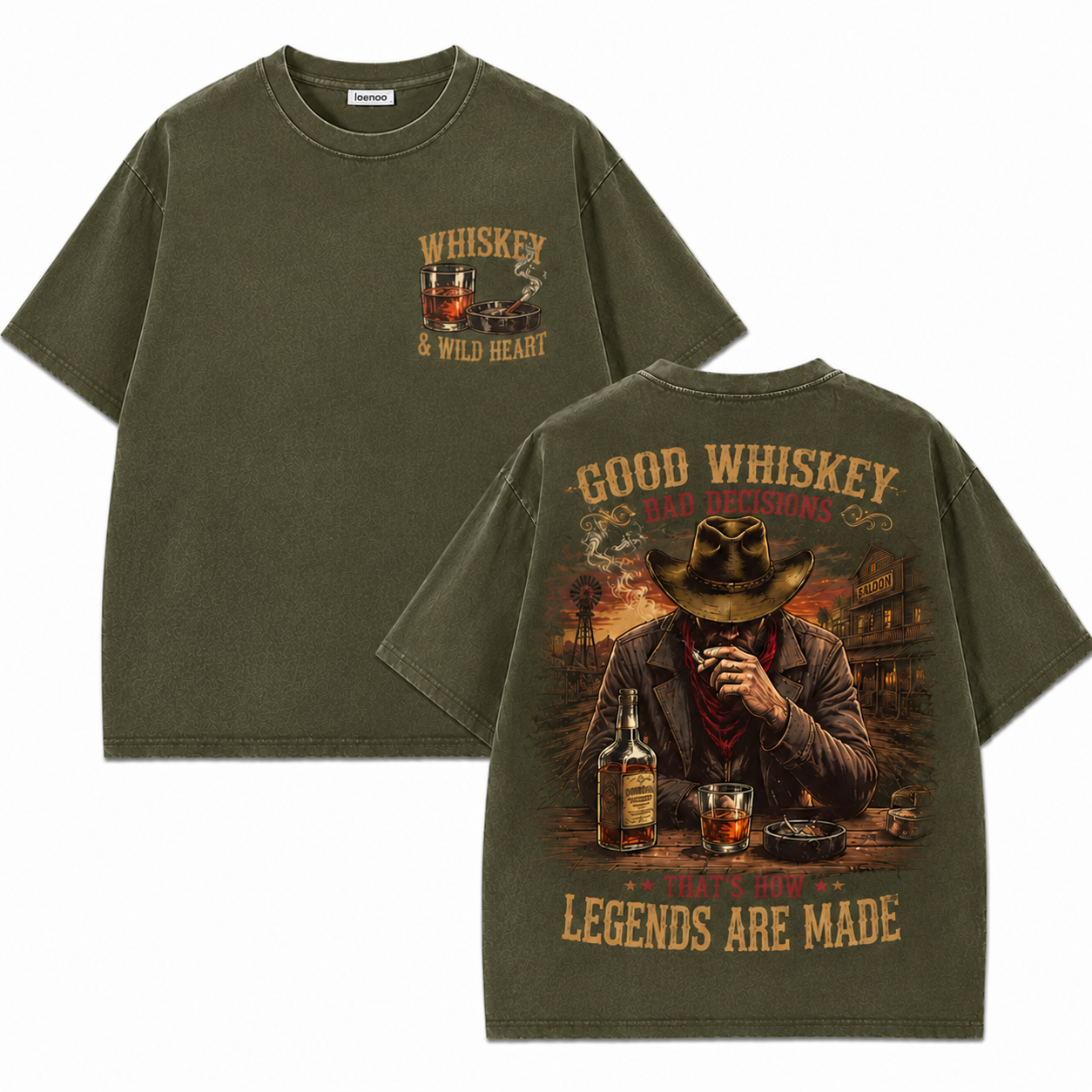 Western Whiskey Cowboy Graphic Tee