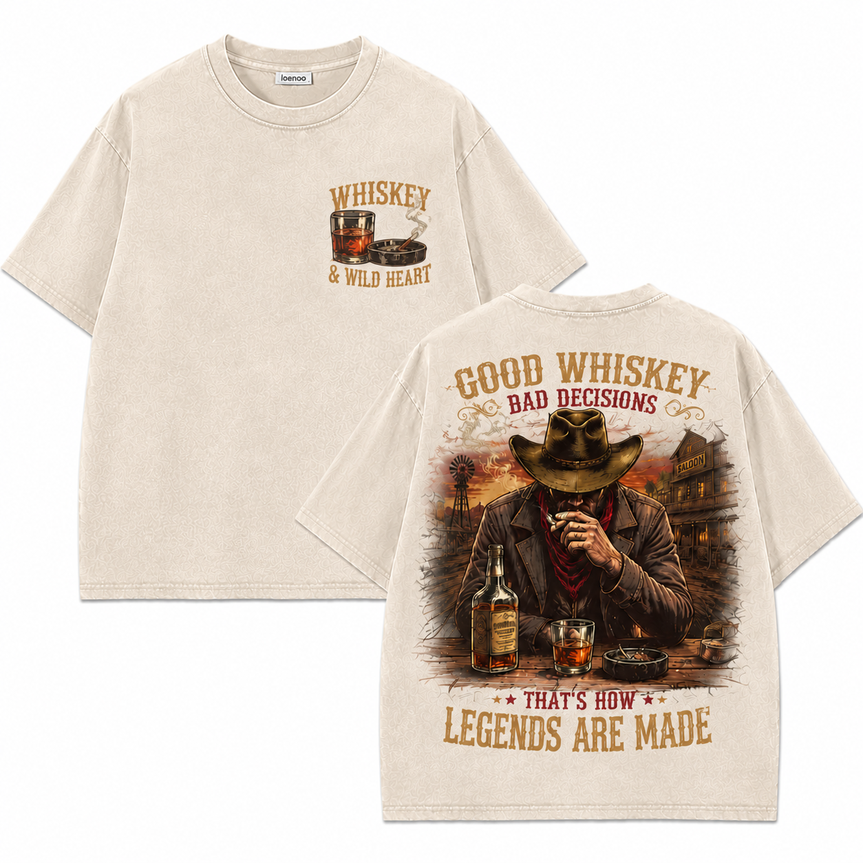 Western Whiskey Cowboy Graphic Tee