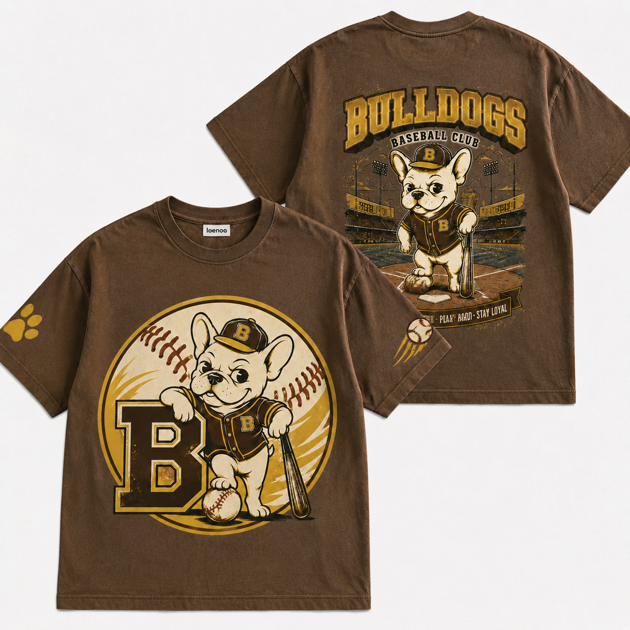 Bulldog Baseball Graphic Tee
