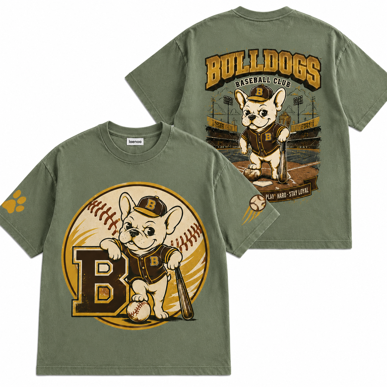 Bulldog Baseball Graphic Tee
