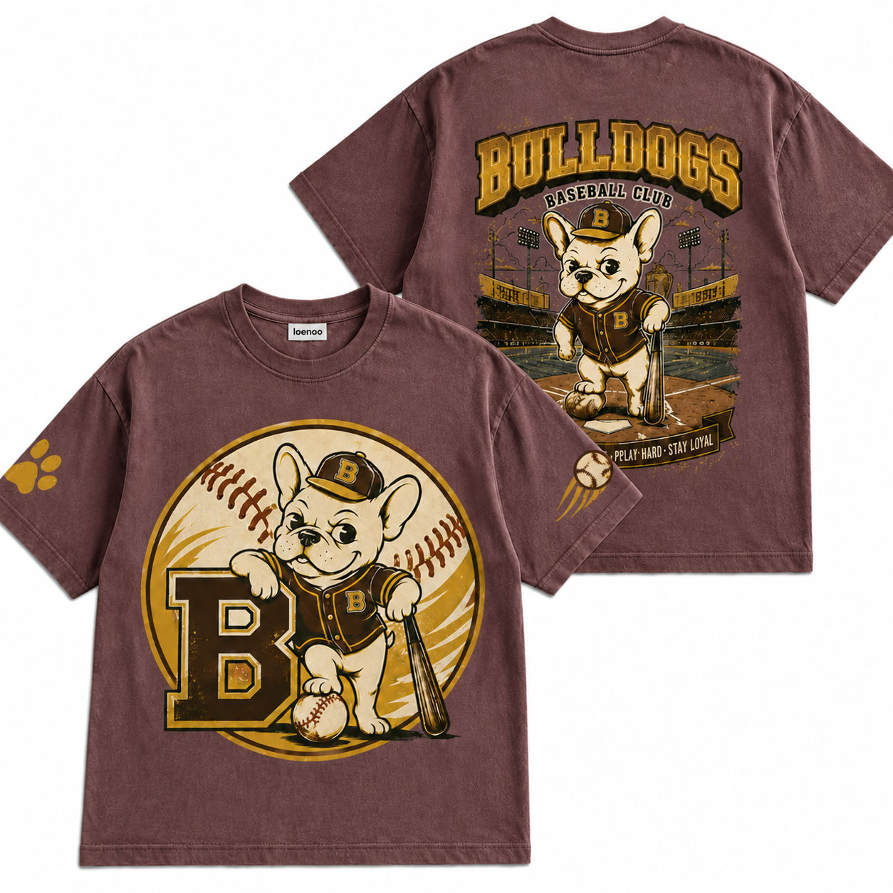 Bulldog Baseball Graphic Tee