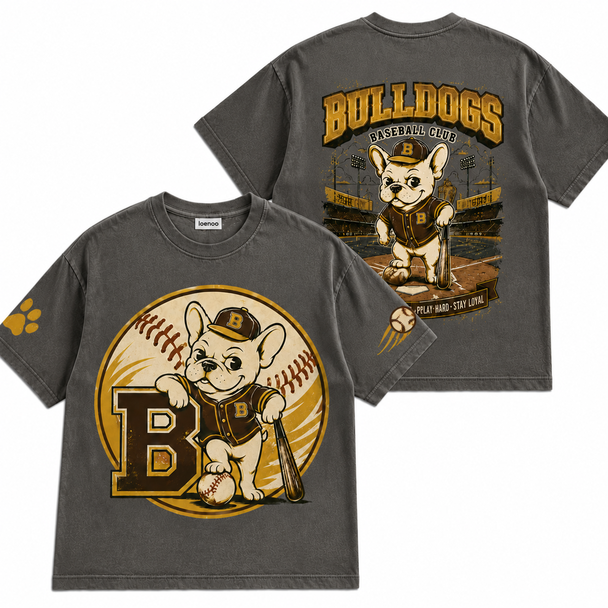 Bulldog Baseball Graphic Tee