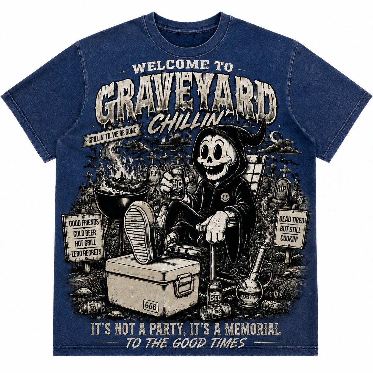 Graveyard Grill Spooky BBQ Tee