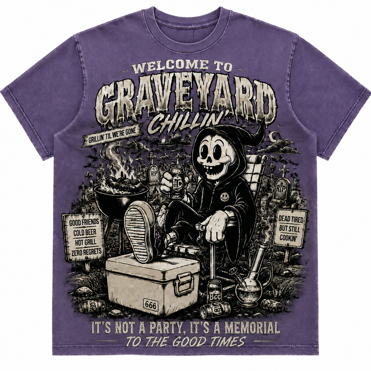Graveyard Grill Spooky BBQ Tee