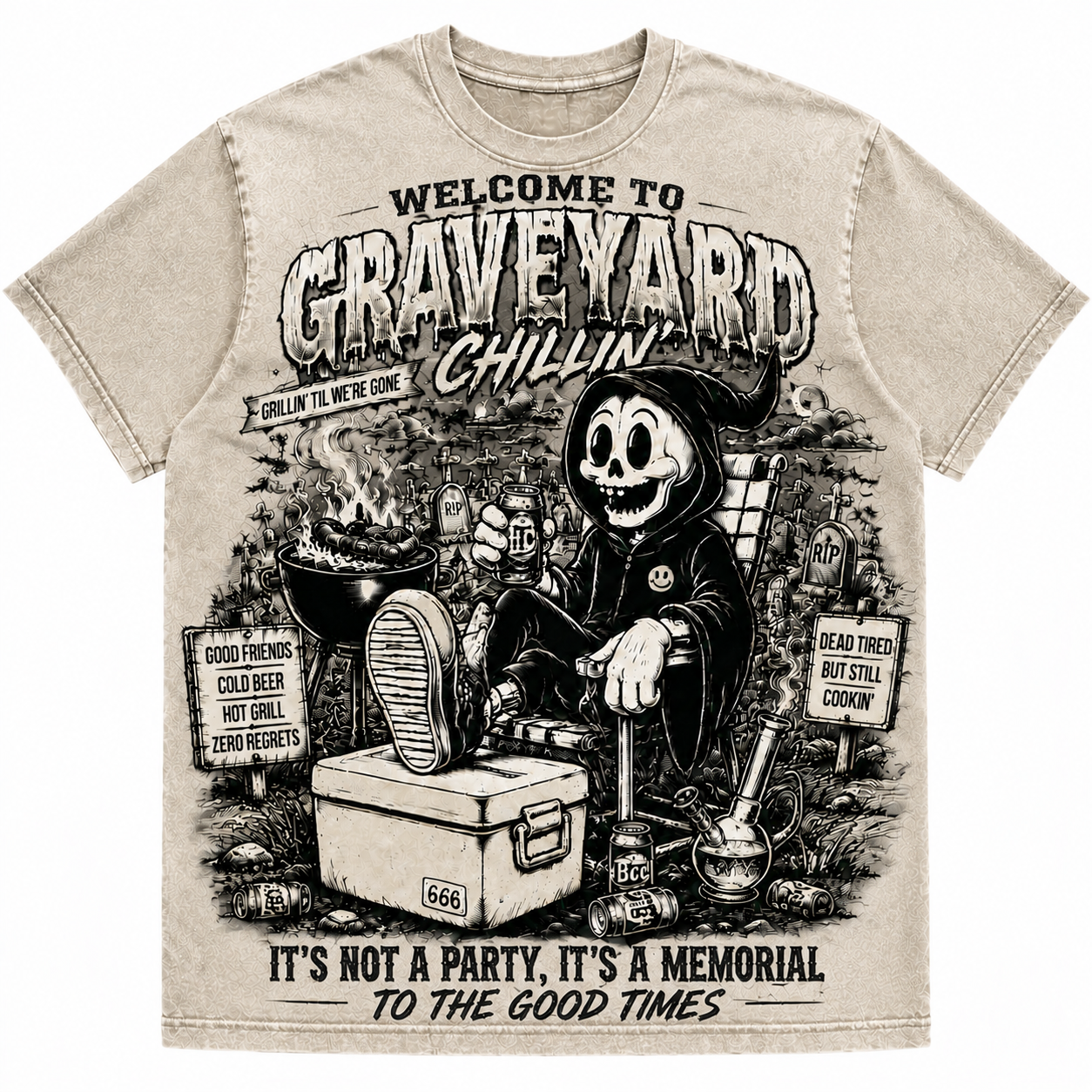 Graveyard Grill Spooky BBQ Tee
