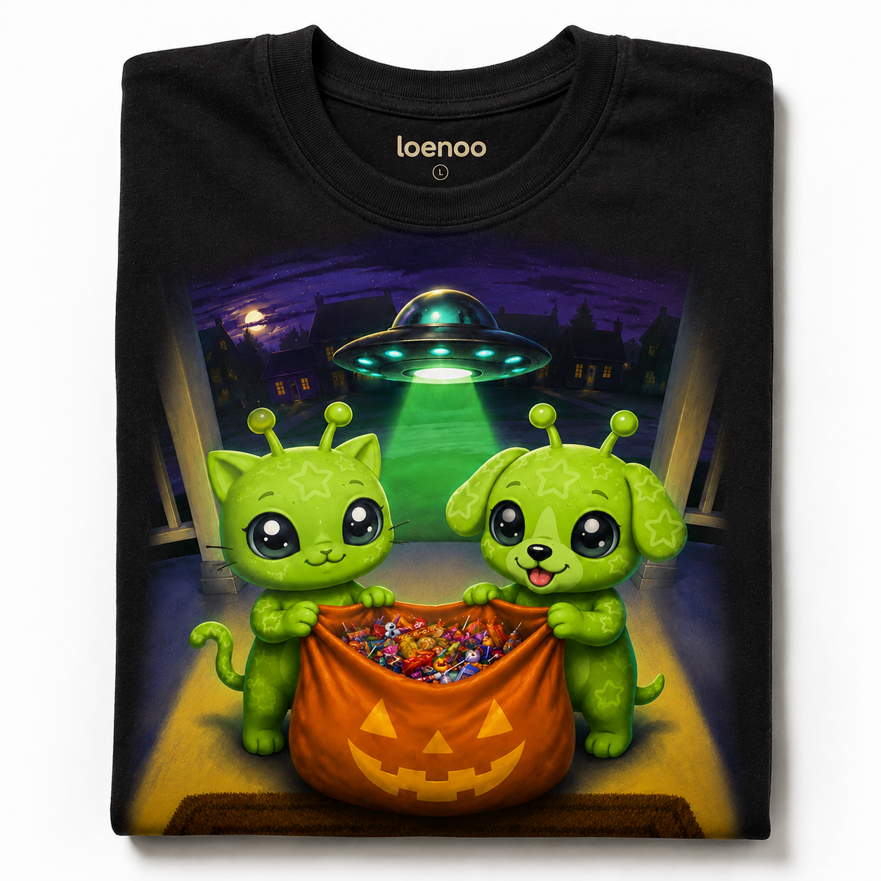 Alien Halloween Trick or Treat Tee