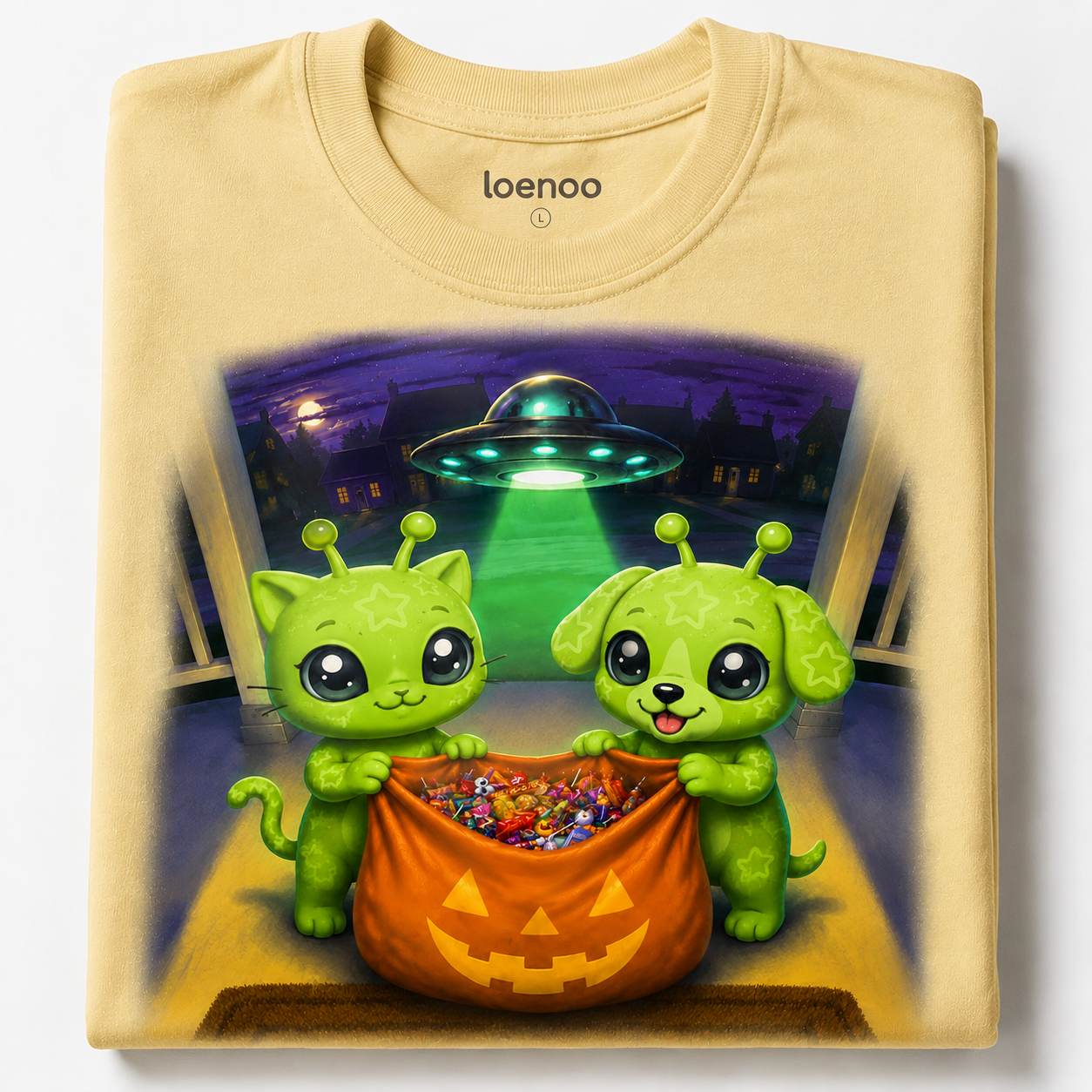 Alien Halloween Trick or Treat Tee