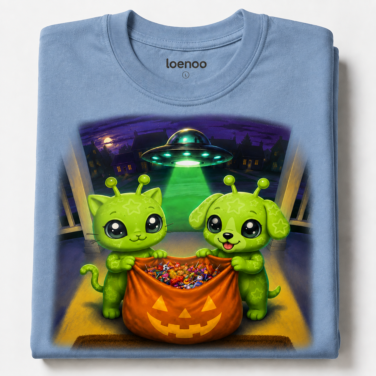 Alien Halloween Trick or Treat Tee