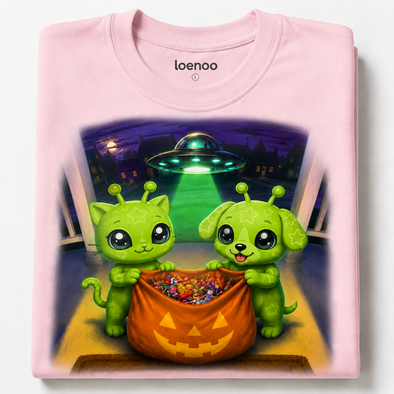 Alien Halloween Trick or Treat Tee