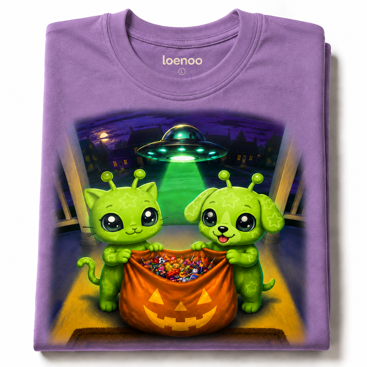 Alien Halloween Trick or Treat Tee