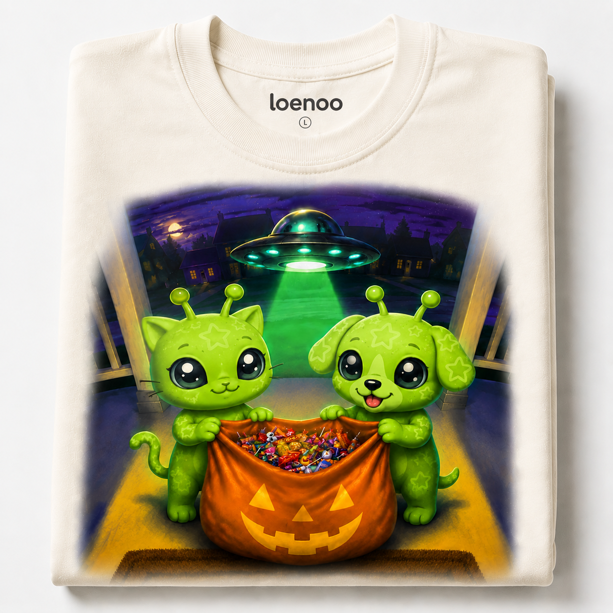 Alien Halloween Trick or Treat Tee