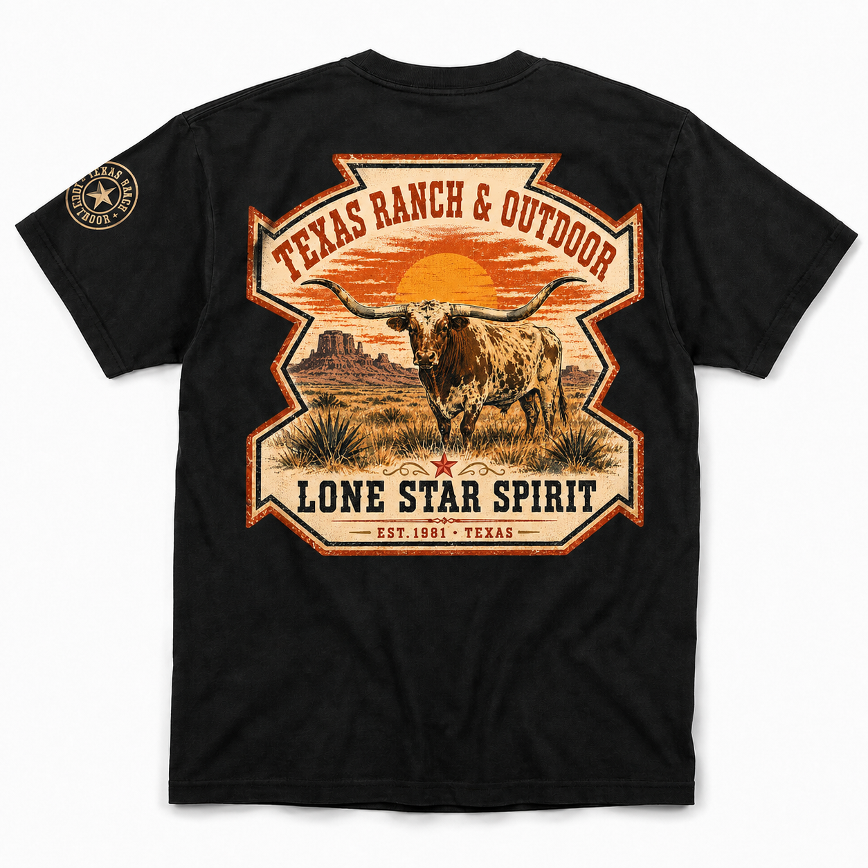 "Lone Star Spirit" Vintage Texas Longhorn Graphic Tee